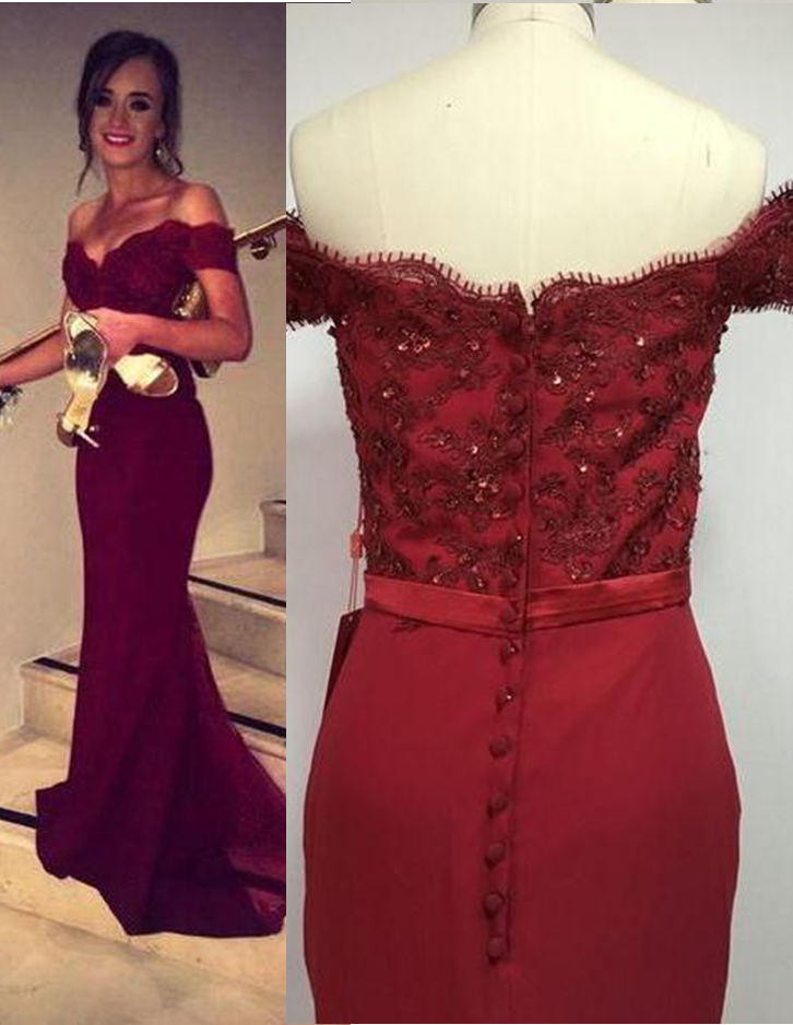Burgundy Long Floor length Sweetheart A-Line Satin Prom Dresses front view