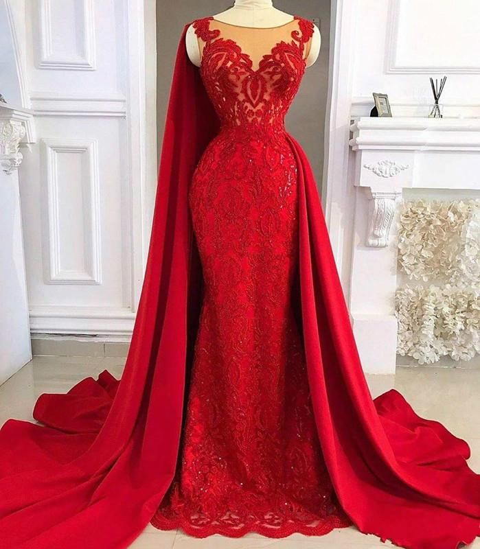 Tulle Red With Appliques Satin Sheath Long Prom Dresses front view